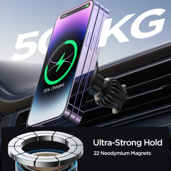 JOYROOM JR-ZS240 Pro magnetische draadloze auto-luchtuitlaatoplader - Afbeelding 4