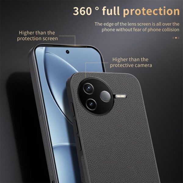 HUIYI lederen magnetische telefoonhoes, For Redmi K80, For Redmi Note 14 Pro 4G, For Redmi Note 14 4G 163.25mm, For Redmi Note 14 5G, For Redmi Note 14 Pro+ 5G, For Redmi Note 14 Pro 5G, For Redmi 14C 4G, For Redmi K70 Ultra... - Afbeelding 4