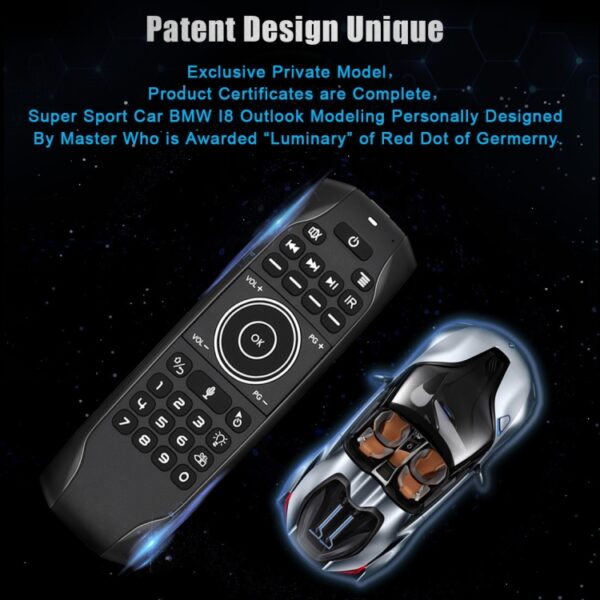 G7V Pro 2.4GHz Fly Air Mouse LED Backlight Wireless Keyboard Afstandsbediening met gyroscoop voor Android TV Box / PC, ondersteuning Intelligent Voice - Afbeelding 3