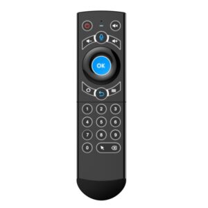 G21 2,4 GHz Fly Air Mouse LED -achtergrondverlichting draadloos toetsenbord afstandsbediening met gyroscoop voor Android TV Box / PC, Ondersteuning Intelligent Voice (Blue)