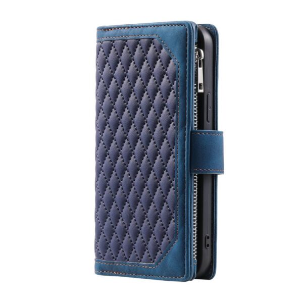 Rastertextuur Rits Leren Telefoonhoesje met Lanyard, For Redmi Note 14 4G EU 164.84mm, For Redmi Note 14 Pro 4G, For Xiaomi Redmi Note 14 5G, For Xiaomi Redmi 13 4G - Afbeelding 2