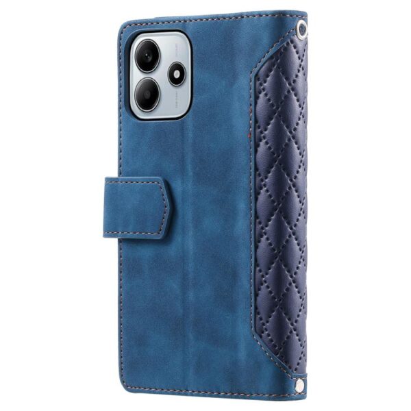 Rastertextuur Rits Leren Telefoonhoesje met Lanyard, For Redmi Note 14 4G EU 164.84mm, For Redmi Note 14 Pro 4G, For Xiaomi Redmi Note 14 5G, For Xiaomi Redmi 13 4G - Afbeelding 3
