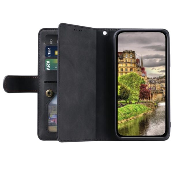 Negen kaarten rits tas leren telefoonhoesje met koord, For Redmi Note 14 4G EU 164.84mm, For Redmi Note 14 Pro 4G, For Xiaomi Redmi Note 14 5G, For Xiaomi Redmi 13 4G - Afbeelding 4