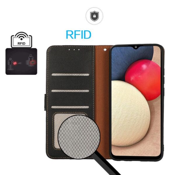 KHAZNEH Litchi textuur leren RFID-telefoonhoesje, For Redmi 13X, For Redmi Note 14S 4G, For Redmi K80 / K80 Pro, For Redmi Note 14 4G 164.84mm, For Redmi Turbo 4 Pro, For Redmi Turbo 4, For Redmi Note 14 Pro 4G / 14 Pro+ 5G Global... - Afbeelding 5