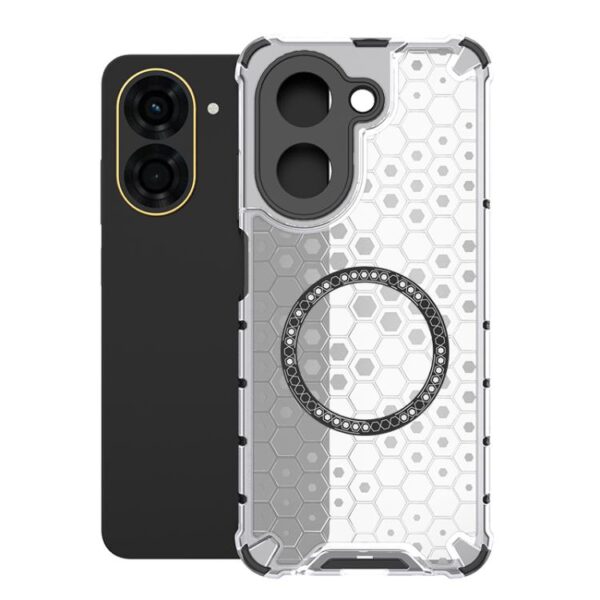 Honingraat magnetische ring schokbestendig telefoonhoesje, For Redmi A5 4G 171.7mm / Poco C71, For Redmi K80 Pro 5G / Poco F7 Ultra, For Redmi K80 5G / Poco F7 Pro, For Redmi Note 14 4G 163.25mm Global, For Redmi Note 14 Pro 4G Global...