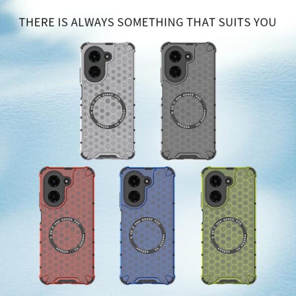 Honingraat magnetische ring schokbestendig telefoonhoesje, For Redmi A5 4G 171.7mm / Poco C71, For Redmi K80 Pro 5G / Poco F7 Ultra, For Redmi K80 5G / Poco F7 Pro, For Redmi Note 14 4G 163.25mm Global, For Redmi Note 14 Pro 4G Global... - Afbeelding 2