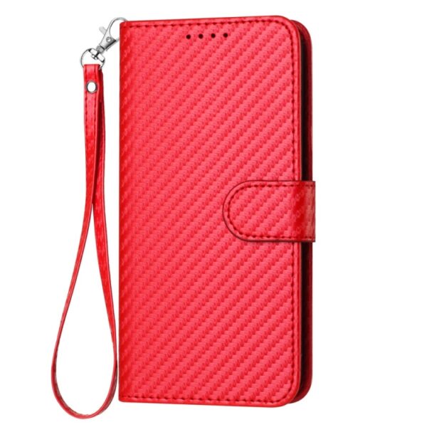 YX0070 Carbon Fiber Buckle Leather Telefoonhoesje met Lanyard, For Redmi Turbo 3 / Xiaomi Poco F6, For Redmi Note 13R Pro / Xiaomi Poco X6 Neo, For Redmi Note 12 Turbo / Xiaomi Poco F5 - Afbeelding 2