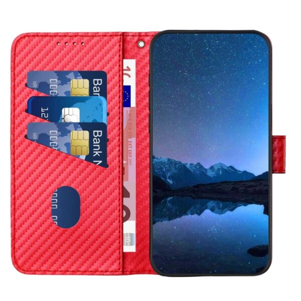YX0070 Carbon Fiber Buckle Leather Telefoonhoesje met Lanyard, For Redmi Turbo 3 / Xiaomi Poco F6, For Redmi Note 13R Pro / Xiaomi Poco X6 Neo, For Redmi Note 12 Turbo / Xiaomi Poco F5 - Afbeelding 3