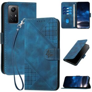 YX0080 Grid Butterfly reliëfpatroon Flip leren telefoonhoesje met koord, For Redmi Note 12s, For Redmi Note 12 Pro, For Redmi Note 12 4G, For Redmi Note 12 Pro+, For Redmi Note 12 5G, For Redmi A1+, For Redmi K50 Ultra, For Redmi 10A, For Redmi 10C...