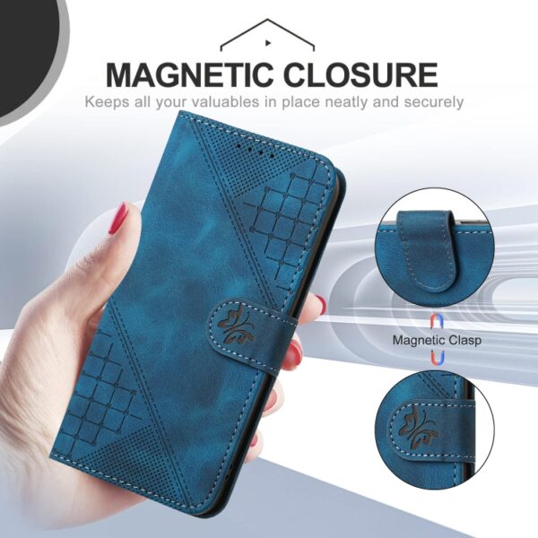 YX0080 Grid Butterfly reliëfpatroon Flip leren telefoonhoesje met koord, For Redmi Note 12s, For Redmi Note 12 Pro, For Redmi Note 12 4G, For Redmi Note 12 Pro+, For Redmi Note 12 5G, For Redmi A1+, For Redmi K50 Ultra, For Redmi 10A, For Redmi 10C... - Afbeelding 5
