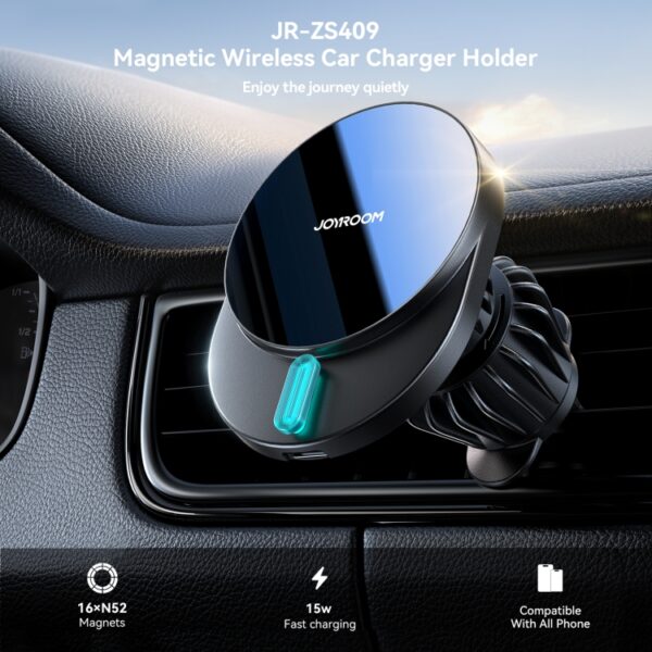 JOYROOM JR-ZS409 Magnetische autoluchtrooster telefoon draadloze oplaadhouder, JR-ZS409 - Afbeelding 2