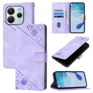 Huidvriendelijke, gebosseleerde leren telefoonhoes, For Redmi Note 14 4G 164.84mm, For Redmi K80 5G / K80 Pro 5G, For Redmi Note 14 Pro 4G, For Redmi Note 14 4G 163.25mm, For Redmi Note 14 5G Global, For Redmi Note 14 Pro 5G Global...