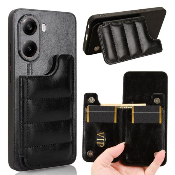 Koe patroon naaien kaart tas telefoonhoesje, For Redmi Turbo 4, For Redmi K80 Pro Champion Edition, For Redmi Note 14 Pro 4G, For Redmi Note 14 4G 163.25mm, For Redmi Note 14 Pro 5G, For Redmi 14C 4G, For Redmi K70 Ultra, For Redmi 13 4G / Note 13R 5G