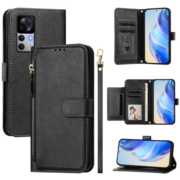 Multi-kaartvakken Rits portemonnee leren telefoonhoesje, For Redmi K50 Ultra, For Redmi K50i / Note 11T Pro+ 5G, For Redmi Note 11 Pro 5G / 4G Global, For Redmi Note 11S 5G, For Redmi 10A / 9C, For Redmi 10 2022 / 2021, For Redmi K40 / K40 Pro...
