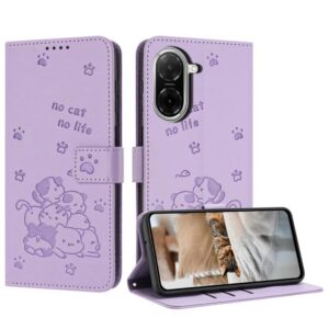 Geëmbosseerd Kitten Telefoon Leren Hoesje met Lanyard, For Redmi A5 4G 171.7mm / Poco C71, For Redmi Note 14 4G 164.84mm, For Redmi Turbo 4 / Xiaomi Poco X7 Pro, For Redmi K80 / K80 Pro, For Redmi Note 14 4G 163.25mm, For Redmi Note 14 5G...