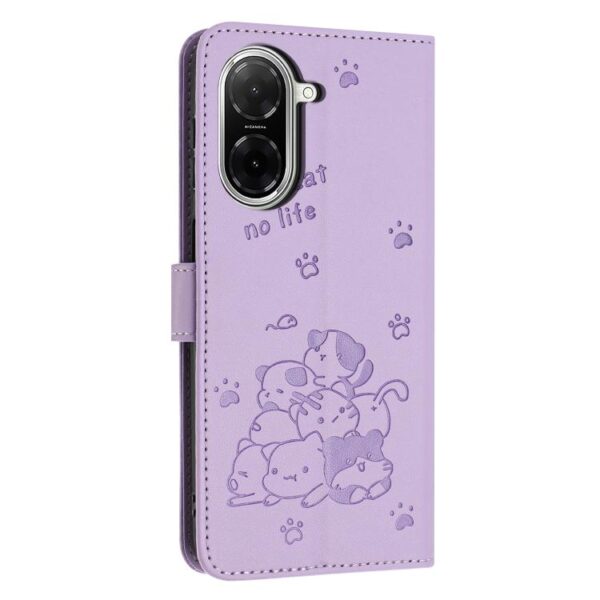 Geëmbosseerd Kitten Telefoon Leren Hoesje met Lanyard, For Redmi A5 4G 171.7mm / Poco C71, For Redmi Note 14 4G 164.84mm, For Redmi Turbo 4 / Xiaomi Poco X7 Pro, For Redmi K80 / K80 Pro, For Redmi Note 14 4G 163.25mm, For Redmi Note 14 5G... - Afbeelding 3
