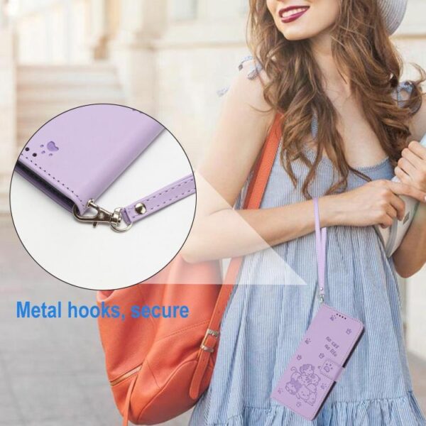 Geëmbosseerd Kitten Telefoon Leren Hoesje met Lanyard, For Redmi A5 4G 171.7mm / Poco C71, For Redmi Note 14 4G 164.84mm, For Redmi Turbo 4 / Xiaomi Poco X7 Pro, For Redmi K80 / K80 Pro, For Redmi Note 14 4G 163.25mm, For Redmi Note 14 5G... - Afbeelding 8