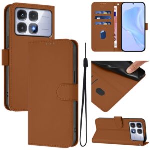 Skin Feel effen leren telefoonhoesje met koord, For Redmi K70 Ultra Global, For Redmi 13 4G Global / 13 5G Global, For Redmi A3 4G Global / A3X 4G, For Redmi Note 13 Pro 4G Global, For Redmi 13C 4G Global