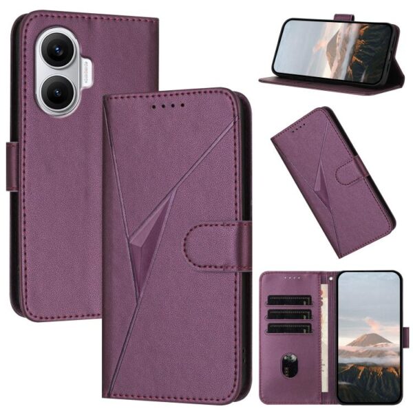 Driehoekpatroon Gespsluiting Leren Telefoonhoesje, For Redmi Turbo 4 Pro / Xiaomi Poco F7, For Redmi A5 4G 171.7mm / Xiaomi Poco C71, For Redmi K80 Pro / Xiaomi Poco F7 Ultra, For Redmi K80 / Xiaomi Poco F7 Pro, For Redmi Note 14 4G 164.84mm...