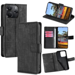 Skin Feel Krokodil Magnetische Sluiting Leren Telefoonhoesje, For Redmi Note 14 4G 164.84mm, For Redmi Turbo 4, For Redmi Note 14 Pro 4G, For Redmi Note 14 4G 163.25mm, For Redmi Note 14 5G, For Redmi Note 14 Pro 5G, For Redmi 14C 4G, For Redmi 13 4G