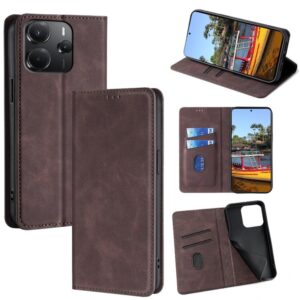 Skin Feel Magnetisch Leren Telefoonhoesje, For Redmi Note 14 4G 164.84mm, For Redmi Turbo 4, For Redmi Note 14 Pro 4G, For Redmi Note 14 4G 163.25mm, For Redmi Note 14 5G, For Redmi 14C 4G, For Redmi 13 4G