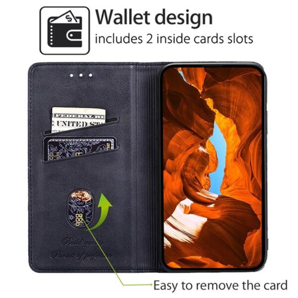 Magnetische leren telefoonhoes met koeientextuur, For Redmi Note 14 4G 164.84mm, For Redmi 13 4G - Afbeelding 2