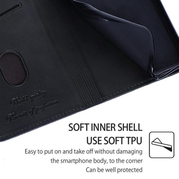 Magnetische leren telefoonhoes met koeientextuur, For Redmi Note 14 4G 164.84mm, For Redmi 13 4G - Afbeelding 6