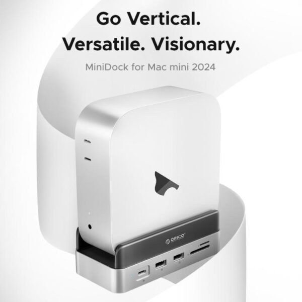 ORICO VS10 Mini Dock Desktop Expansion Multi-function Holder for Mac Mini 2024, without Memory, without Memory - Afbeelding 4