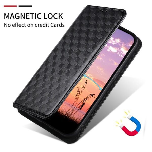 Cubic Grid Texture Flip Leather Phone Case, For Redmi A1+, For Redmi A1 2022, For Redmi Note 10 JE, For Redmi Note 10T 5G, For Redmi Note 8 2021 - Afbeelding 5