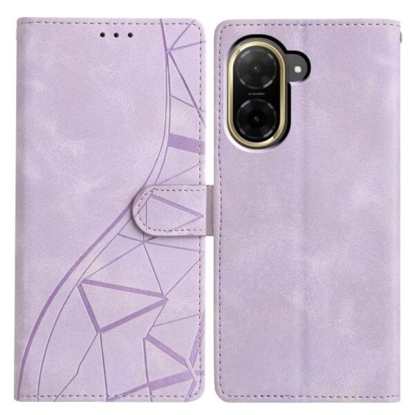 Triangles Embossed Leather Phone Case, For Redmi A5 4G 171.7mm, For Redmi Note 14 4G 164.84mm, For Redmi Note 14 Pro 4G, For Redmi Note 14 4G 163.25mm, For Redmi 14C 4G / A3 Pro 4G, For Redmi Note 14 5G, For Redmi Note 14 Pro 5G, For Redmi 13 4G...