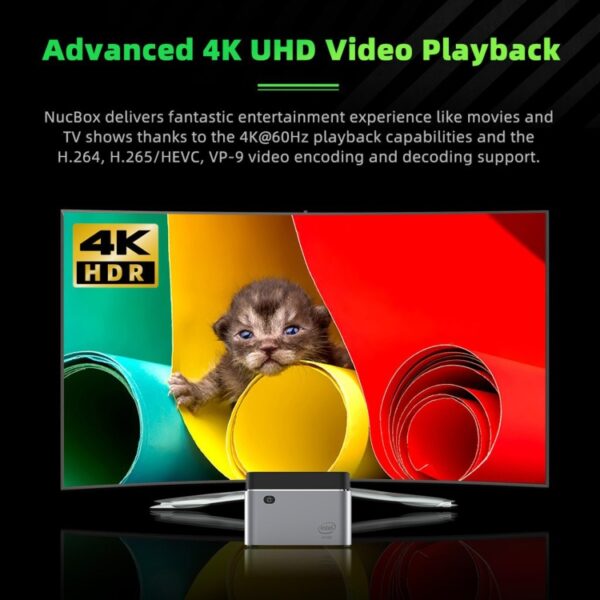 GMK NucBox Windows 10 Systeem Mini PC, Intel Celeron J4125 Quad Core 64bit 14nm 2GHz-2.7GHz, Ondersteuning WiFi & Bluetooth & RJ45,, 8GB+128GB,EU Plug, 8GB+256GB,EU Plug, 8GB+512GB,EU Plug - Afbeelding 11
