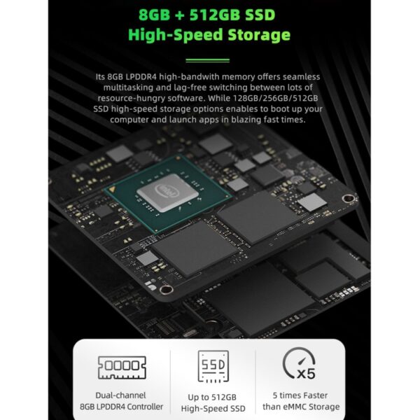 GMK NucBox Windows 10 Systeem Mini PC, Intel Celeron J4125 Quad Core 64bit 14nm 2GHz-2.7GHz, Ondersteuning WiFi & Bluetooth & RJ45,, 8GB+128GB,EU Plug, 8GB+256GB,EU Plug, 8GB+512GB,EU Plug - Afbeelding 12