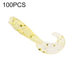 100 stuks pailletten lange staart maden vorm kunstaas kunstaas, lengte: 3,5 cm