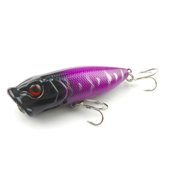 HENGJIA Plastic kunstaas Popper Bionisch visaas met haken, lengte: 6,5 cm, levering in willekeurige kleur - Afbeelding 2