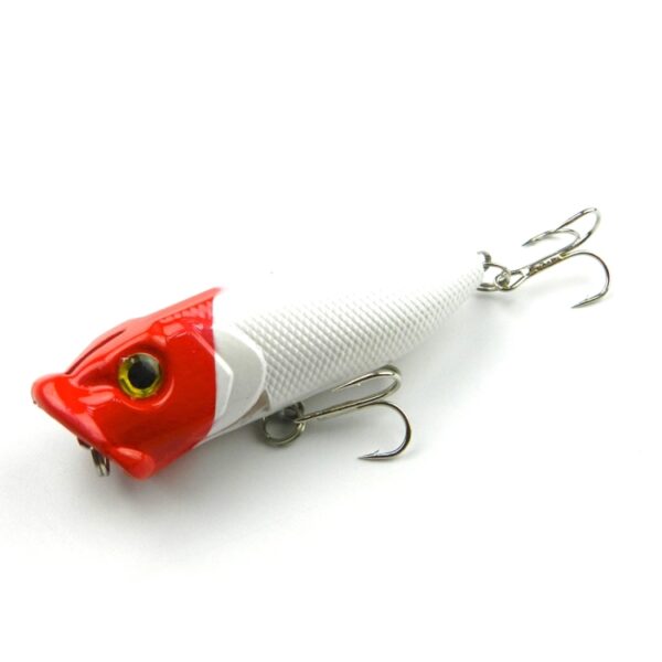 HENGJIA Plastic kunstaas Popper Bionisch visaas met haken, lengte: 6,5 cm, levering in willekeurige kleur - Afbeelding 4