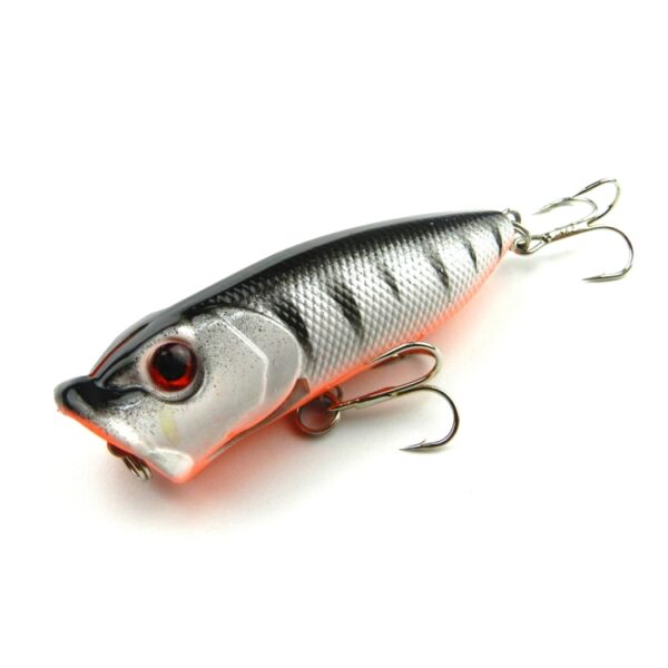 HENGJIA Plastic kunstaas Popper Bionisch visaas met haken, lengte: 6,5 cm, levering in willekeurige kleur - Afbeelding 6