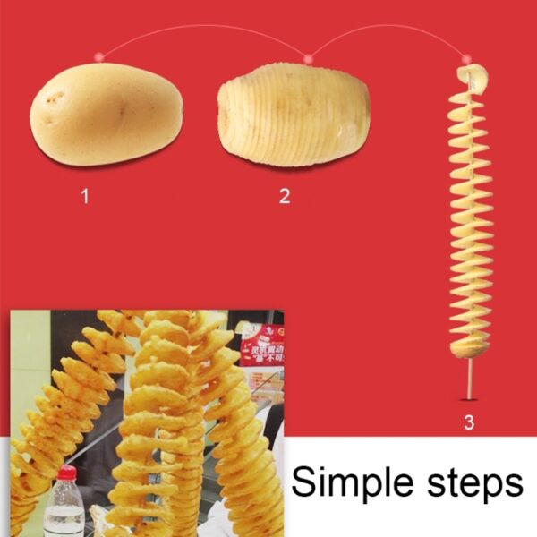 528-6 Populaire Tornado Aardappelsnijmachine Handleiding Twist Spiraal Aardappelsnijder Wervelwind Aardappelen Machine Aardappel Groenten Gereedschap - Afbeelding 7