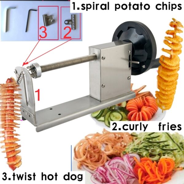 528-1 Handmatige Twisted Aardappelsnijder, Aardappelchips Snijmachine, Hoge Kwaliteit Frietennijder - Afbeelding 4