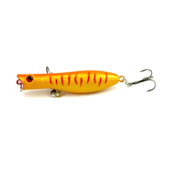 HENGJIA Kunstaas Popper Bionisch visaas met haken, lengte: 6 cm, levering in willekeurige kleur - Afbeelding 6