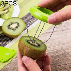 3 stuks draagbaar en speciaal ABS + roestvrij staal Kiwi-fruitschiller, levering in willekeurige kleur, 3 PCS   Kiwi Fruit Peeler 2