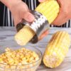 Ronde 304 roestvrijstalen huishoudelijke maïssnijder Cob Corn Stripper Kitchen Tool