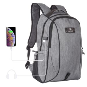 HAWEEL Outdoor draagbare canvas laptoprugzak met dubbele schouders
