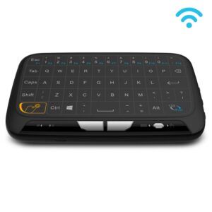 H18 2,4GHz mini draadloze luchtmuis QWERTY-toetsenbord met touchpad / trillingen voor pc, tv, H18 Wireless Keyboard