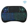 2,4GHz Mini i8 draadloos QWERTY-toetsenbord met kleurrijke achtergrondverlichting en touchpad en multimediabediening voor pc, Android TV BOX, X-BOX-speler, smartphones, Change Colorful Backlight
