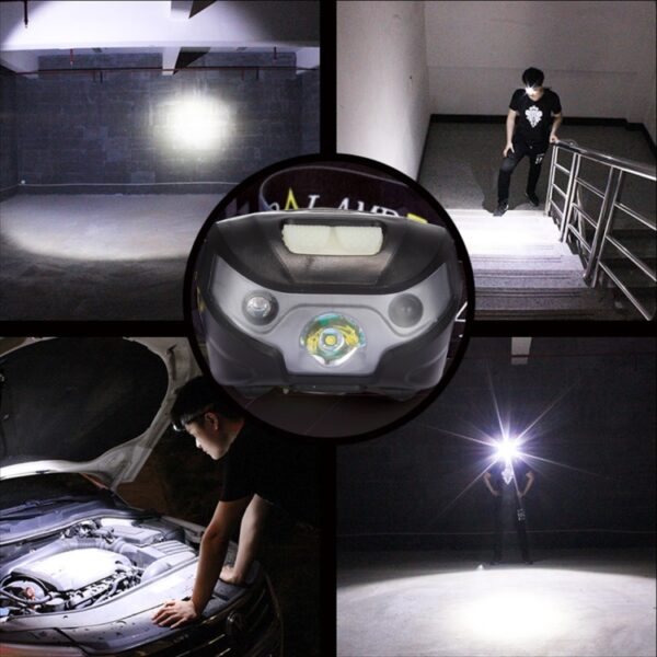 5W 4-standen waterdichte witlicht LED-koplamp, 140LM ​​Mini-USB-oplaadbehuizing voor buitenshuis Bewegingssensor met USB-kabel voor hardlopen / vissen - Afbeelding 8