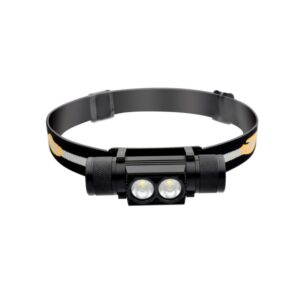 D25 10W 2 x XML-2 IPX6 waterdichte hoofdbandlamp, 2400 LM USB-oplaadbare verstelbare LED-koplamp voor buiten
