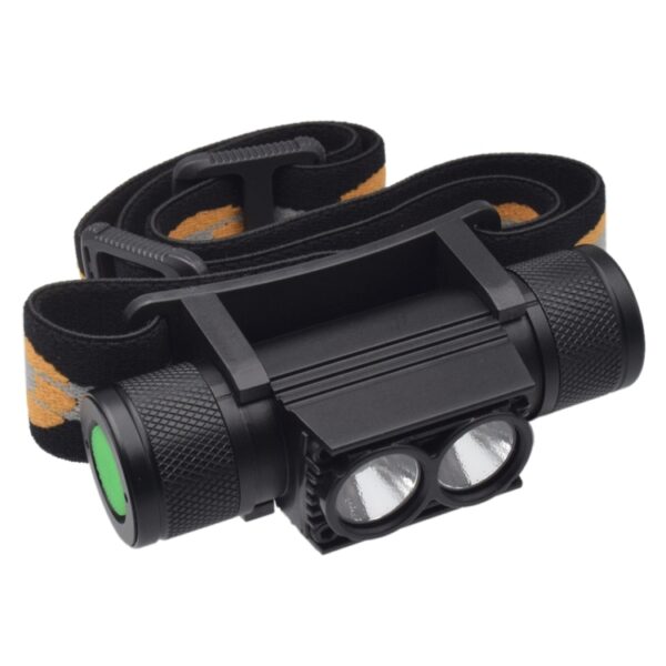 D25 10W 2 x XML-2 IPX6 waterdichte hoofdbandlamp, 2400 LM USB-oplaadbare verstelbare LED-koplamp voor buiten - Afbeelding 3