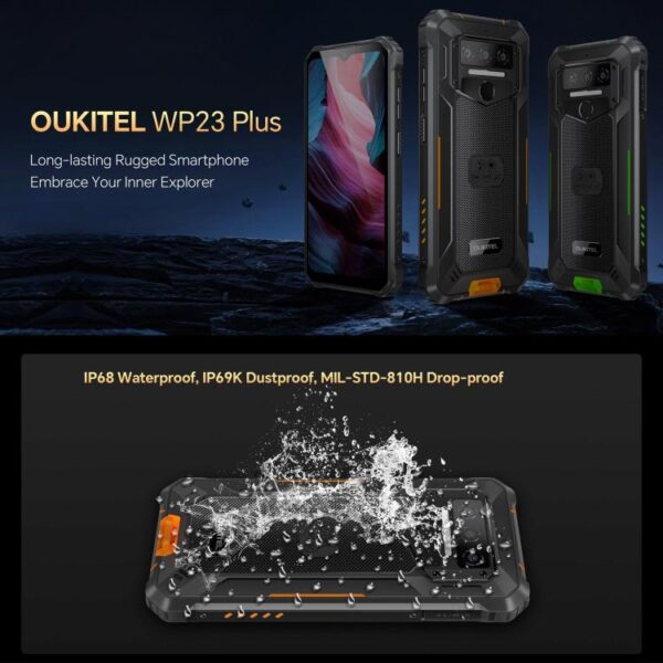Oukitel WP23 Plus Rugged Phone, 8GB+256GB, 6.52 inch Android 14.0Unisoc T606 Octa-core, NFC, OTG, Network: 4G, WP23 Plus - Afbeelding 2