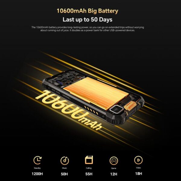 Oukitel WP23 Plus Rugged Phone, 8GB+256GB, 6.52 inch Android 14.0Unisoc T606 Octa-core, NFC, OTG, Network: 4G, WP23 Plus - Afbeelding 5