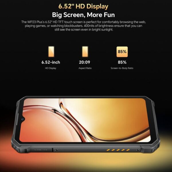 Oukitel WP23 Plus Rugged Phone, 8GB+256GB, 6.52 inch Android 14.0Unisoc T606 Octa-core, NFC, OTG, Network: 4G, WP23 Plus - Afbeelding 9
